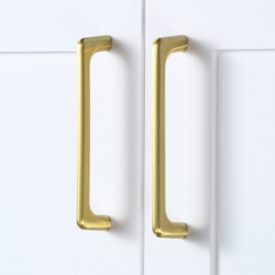 Factory Direct Sale Simple Design Brass Handle Furniture Hardware Accessories Drawer Cabinet Closet Handle